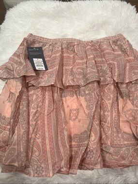Universal Thread Peach Paisley Tiered Skirt